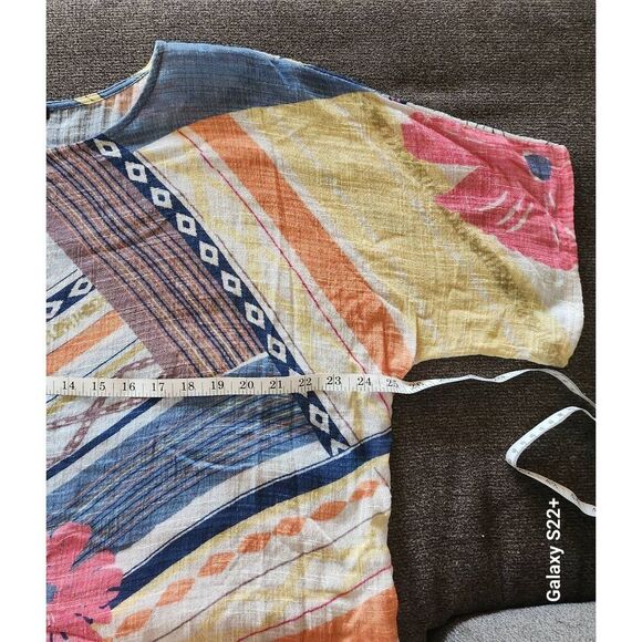 F55 Charlie B Blouse, Multi Colored Print Size Large - Picture 7 of 9